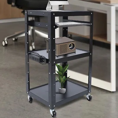Steel AV Cart Media Cart Computer Desk Laptop Work Desk With Swivel Casters • $149