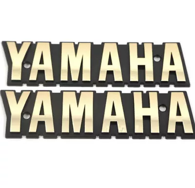 1 Set Fuel Tank Badges - Gold Letters - YAMAHA XS650 SPECIAL XS400 12E-24162-00 • £29.95