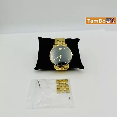 Movado $1495 MUSEUM CLASSIC Men's Swiss Made Gold Toned Watch 40mm • $495