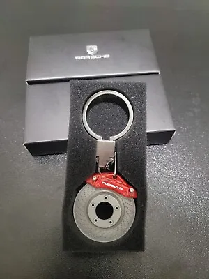 PORSCHE Keychain Red Brake Caliper 911 Key Ring Fob With Free Sheild Keychain  • $32.99