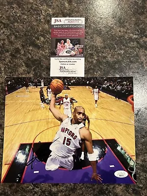 Vince Carter Signed Autographed Toronto Raptors Football 8x10 Photo Jsa • $119.99