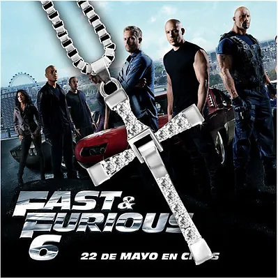Fast And Furious Movie Dominic Toretto's Cross CZ Necklace (Pendant + Chain) • $13.74