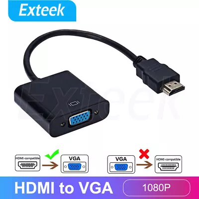 HDMI Male To VGA Female Video 1080P Adapter Cable Converter Chipset Built-in AU • $5.94