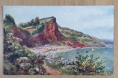 Devon Postcard: Oddicombe Beach Torquay By Artist WW Quatremain. J Salmon • £2.50