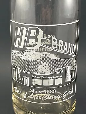 HB BRAND 28oz Soda Pop ACL Bottle HELENA MONTANA MONT MT • $114.99