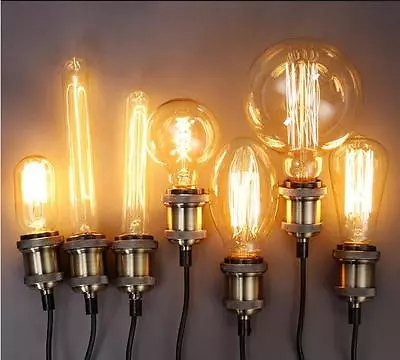 Vintage Squirrel Cage Antique Style Bulbs Edison Industrial Filament Retro Bulb • £4.31