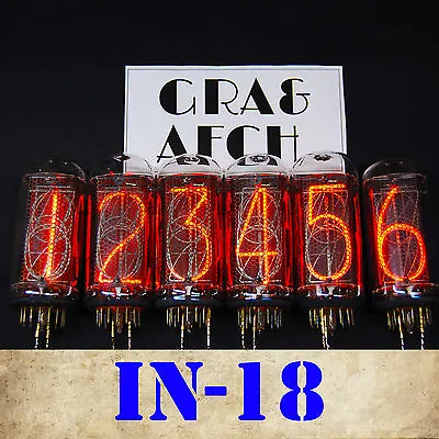 £525.30 • Buy In-18 Nixie Tubes For Nixie Clock [matching Set] New Tested Same Date [6 Pcs]