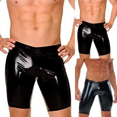 £10.31 • Buy Underwear Shorts Wet Look Underpants Artificial PU Briefs Shorts Mens PU-Leather