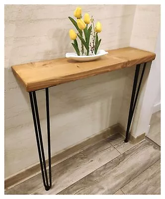 Rustic Console Table Radiator 145mm Hairpin 3R 860mm Light Oak • £58.06