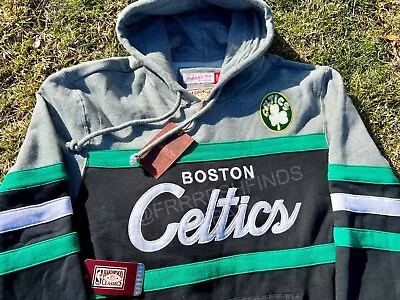 Authentic Mitchell & Ness Boston Celtics Embroidered HWC Retro Hoodie Sweatshirt • $89.99