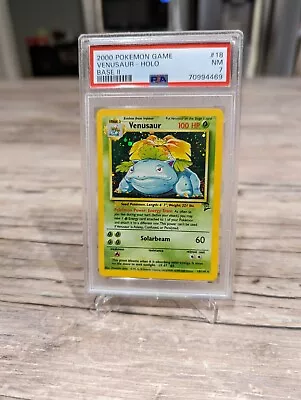 $69 • Buy 2000 Pokemon Game Venusaur 18/130 Base Set 2 PSA 7 Holo NM WOTC ✨