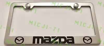 Mazda Stainless Steel License Plate Frame Rust Free W/ Bolt Caps • $11.85