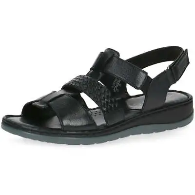 Caprice Women's 9-9-28155-20 Leather Sandals Black Nappa • £37.80