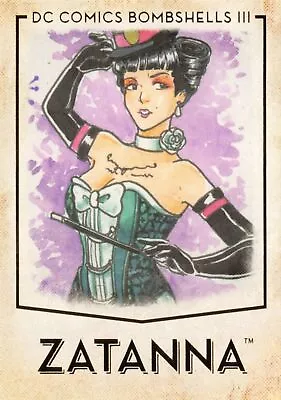 DC Comics Bombshells III 3 GOLD DECO FOIL BASE Trading Card #62 / ZATANNA • $3.97