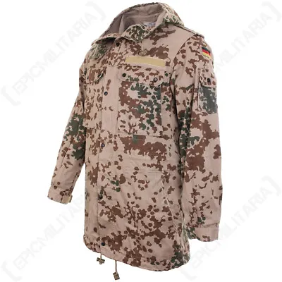Original German Army Tropical Flecktarn Parka - Camouflage Surplus Desert Jacket • $53.48