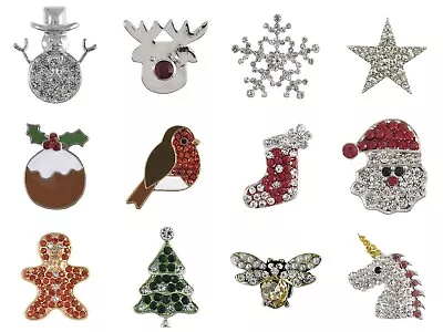 Diamante Buttons - Festive Loose Shank Christmas Crafts Jumpers Cardigans Hats • £3.60