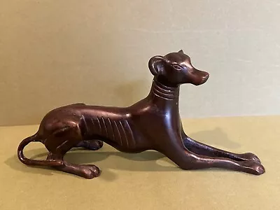 Bronze Metal Greyhound Whippet Dog Statue Sculpture Figure Heavy Vintage • $79.95