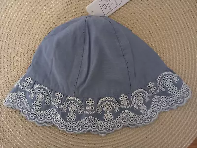 Next Baby Girls Bucket Sun Hat Frill / Lace Detail 0 3 6 12 Months BNWT FREEPOST • £5.95