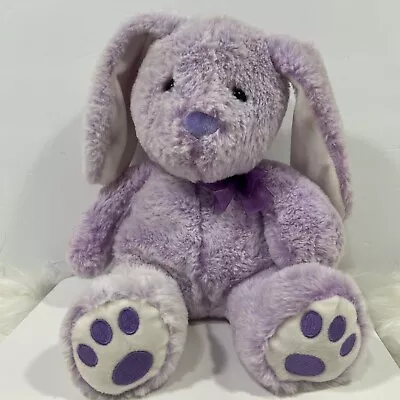 Walmart Easter Bunny Rabbit Plush Stuffed Animal Toy Purple Bow Lavender 13” • $7.99