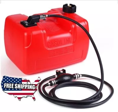 2024 Portable Boat Fuel Tank Outboard Motor Fuel Tank W/Connector 3 Gallon 12L • $49.99