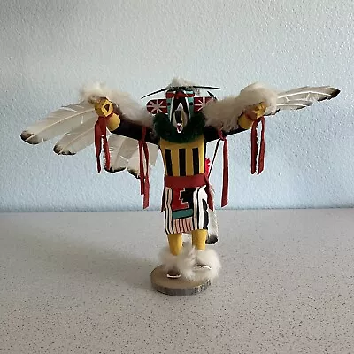 Authentic Vtg Native American Navajo Kachina Doll Eagle Dancer Handmade Signed • $140