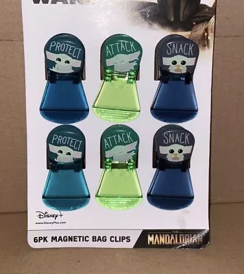 Disney Baby Yoda 6 Pack Magnetic Bag Clips New • $12.95