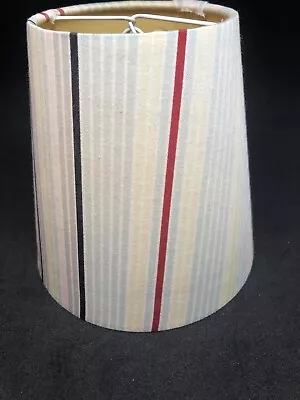 Vintage Lampshade For Lamp Clip-on  Cotton Striped Pattern - 14 X 14 X 9cm Ex • $25