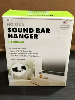 Hangman SBH-6 Home Theater No-Stud Sound Bar Speaker Mount Hanger NEW FREE SHIP • $19.75