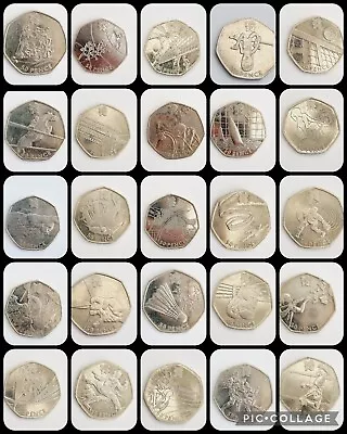 LONDON OLYMPICS 2012 50p Collectable Fifty Pence Piece Coins • £4.50