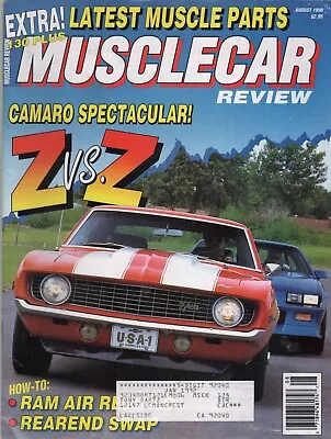 Vintage MUSCLE CAR REVIEW Magazine August 1990 - Camaro Spectacular! Z Vs Z • $5