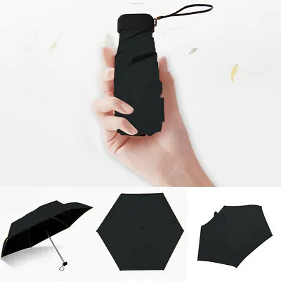 $23.58 • Buy Small Pocket Compact Umbrella Sun Anti UV 5 Folding Rain Windproof Travel