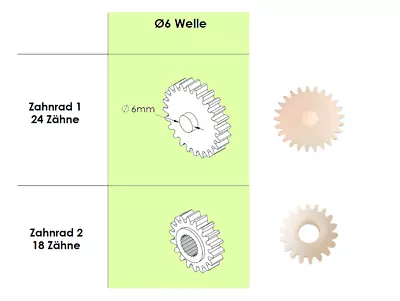 Gear Set Fits For Belt Transmitter Mercedes W124 W126 W140 Ø6 • $43.18