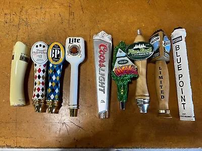 Lot Of 8 Beer Tap Handles Bells Miller Lite Coors Light Hoptical Illusion • $50