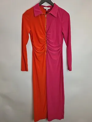 Never Fully Dressed Pink And Orange Colour Block Dress Size UK 6 **** V211 • £19.94