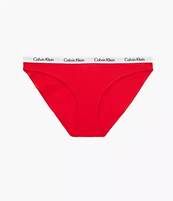 Calvin Klein Women's Bikini Bottom Thong - Bikini Style Underwear Exact RED L • £12.99