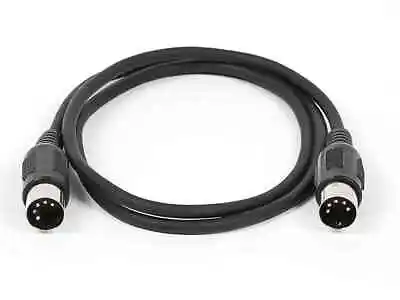 3ft MIDI Cable - Black With Keyed 5-pin DIN Connector • $11.38