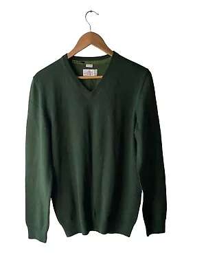 S. Oliver Men's Size M Green V-Neck Cotton Sweater • $28.02
