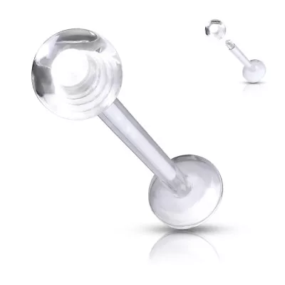 £3.20 • Buy Retainer Labret Monroe Helix Tragus Bioflex Bar Acrylic  3 MM BALL NON METAL 1.2