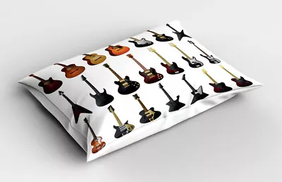 Music Pillow Sham Guitars Rock And Jazz • £14.99