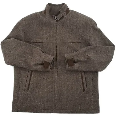 Mantoni Jacket Adult Size 42 Brown Milan Italy Designer Full Zip Wool Cashmere • $43.96