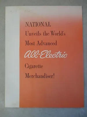 Vintage National All-electric Cigarette Vending Machine Salesman Flyer • $9.99