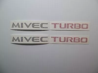 New Mitsubishi Evo MIVEC TURBO Style 2 Logo Door Decal Pair Lancer Evolution MR • $16