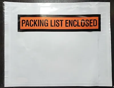 100 - 4 1/2  X 5 1/2  Packing List Envelopes Invoice Slip Enclosed Pouch Seal • $7.88