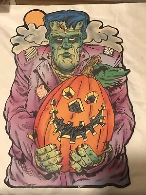 Vintage Frankenstein Wall Cutout Halloween Decoration 1980s • $15.99