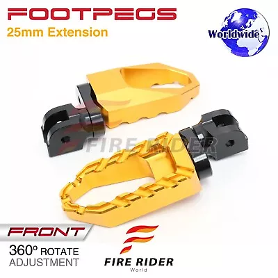 BUZZ Extended Front Wide Foot Pegs Gold For XV500 Virago 92 93 94 95 96 97 98 • $59.22