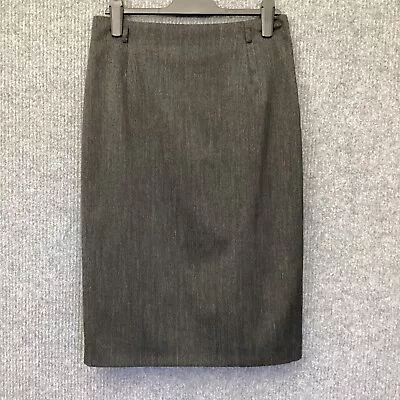 Marks And Spencer Woman Pencil Skirt Size 12 Black Mix Work Skirt Lined • £8