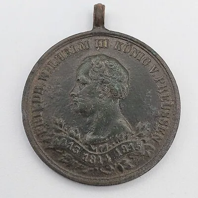 German Napoleonic War Medal 1813 1815 1863 Veteran Prussia Award Badge Original • $163.99