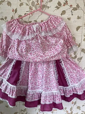 Square Dance Outfit 2 Piece Set Pink Size Small • $78