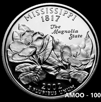 2002 S SILVER PROOF MISSISSIPPI STATE QUARTER 90% Silver • $8.95