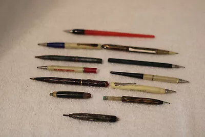 Lot Of 12 Vintage Mechanical Pencils And Parts  Branded And Unbranded Lot 8 • $8